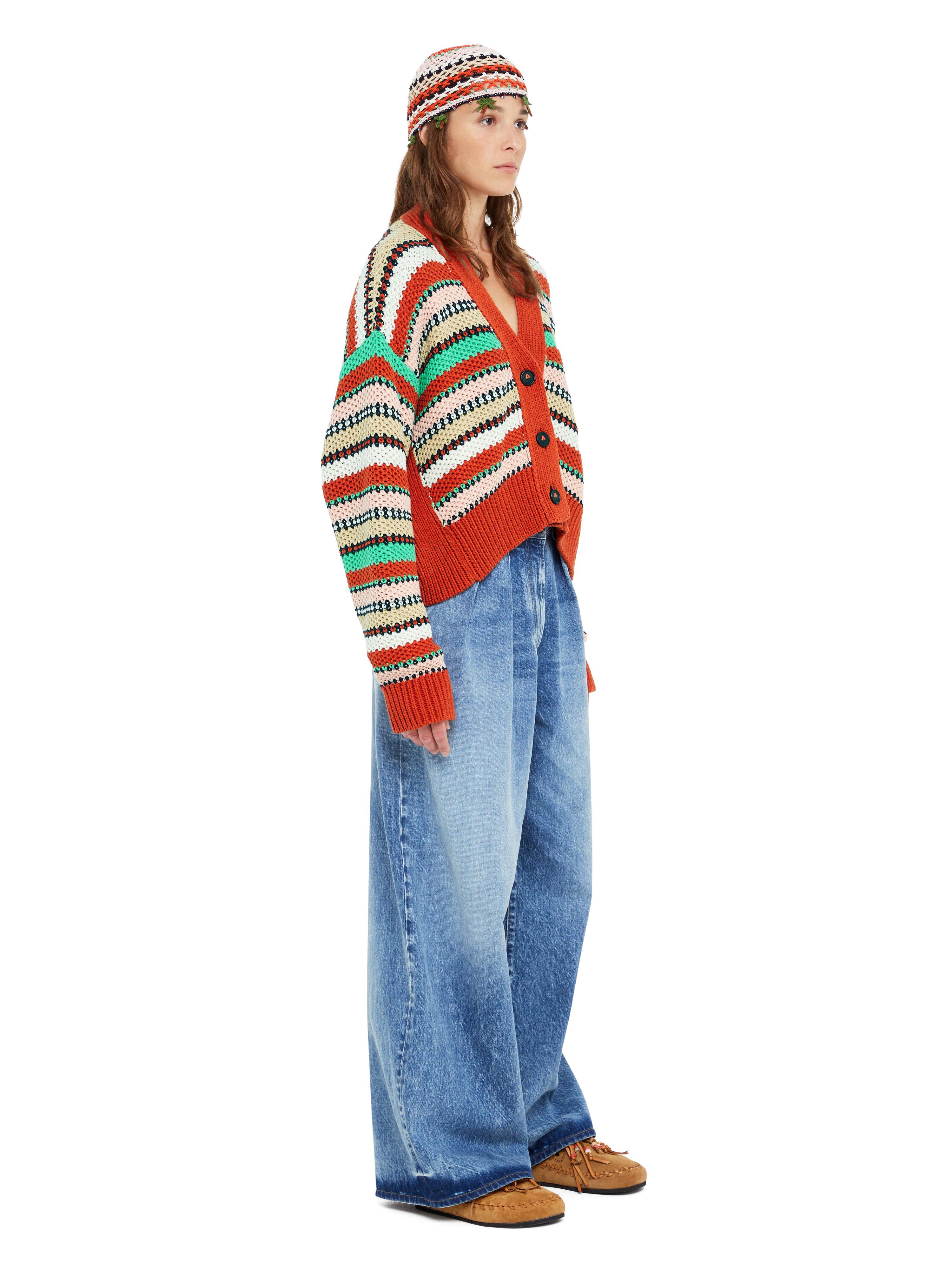 Alanui Sunny Stripes Cardicrop Furnace-Multicolor LWHB055R25KNI003