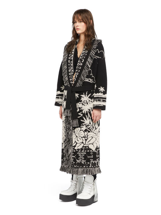 Alanui Palm Grove Tales Coat Black LWHQ003E25KNI003