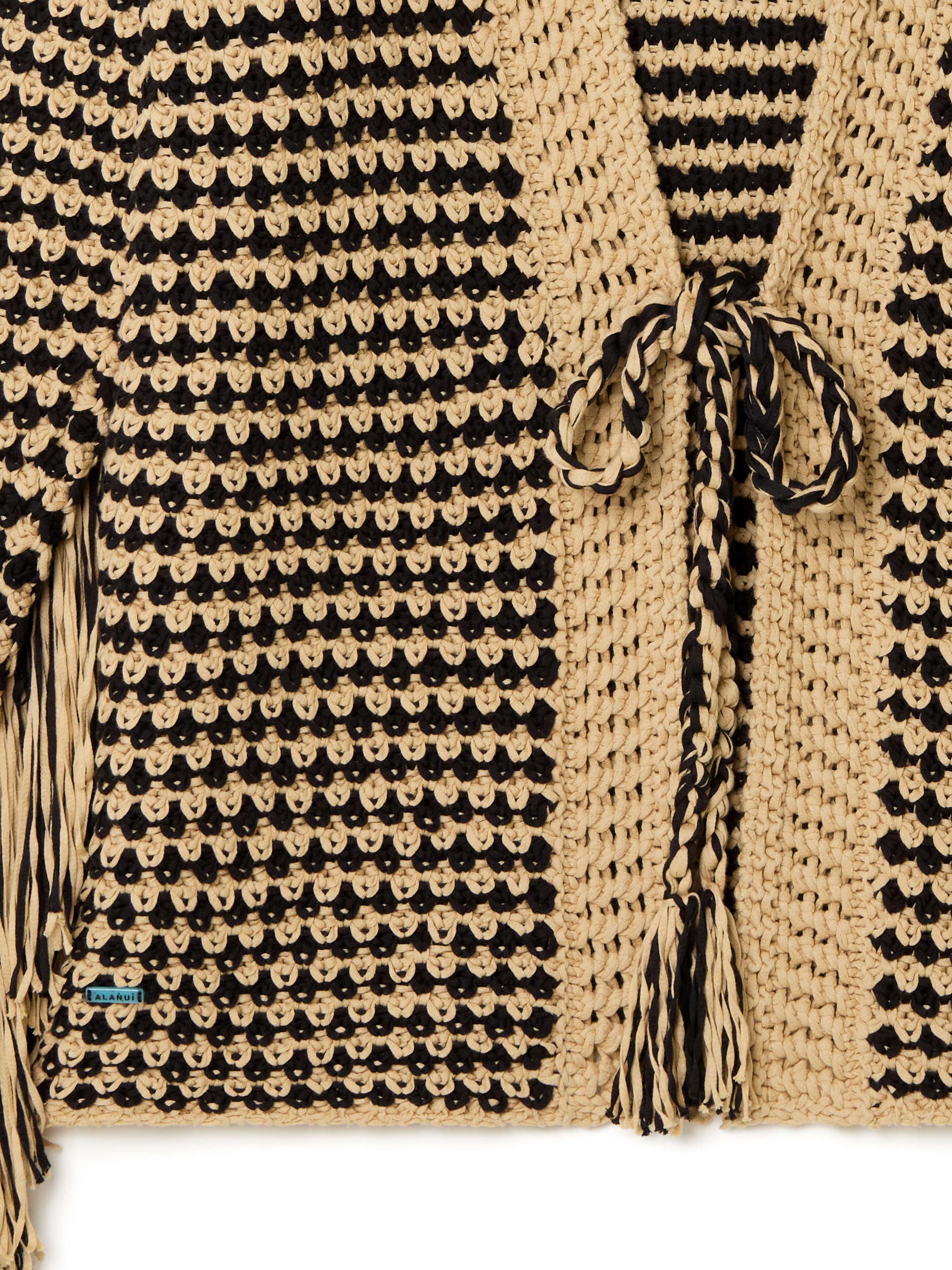 Alanui Tropical Shadow Cardigan Sand-Black LWHB081R25KNI001