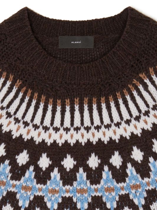 Alanui Sweet Winter Sweater Coffee-Multicolor LWHE061E24KNI001