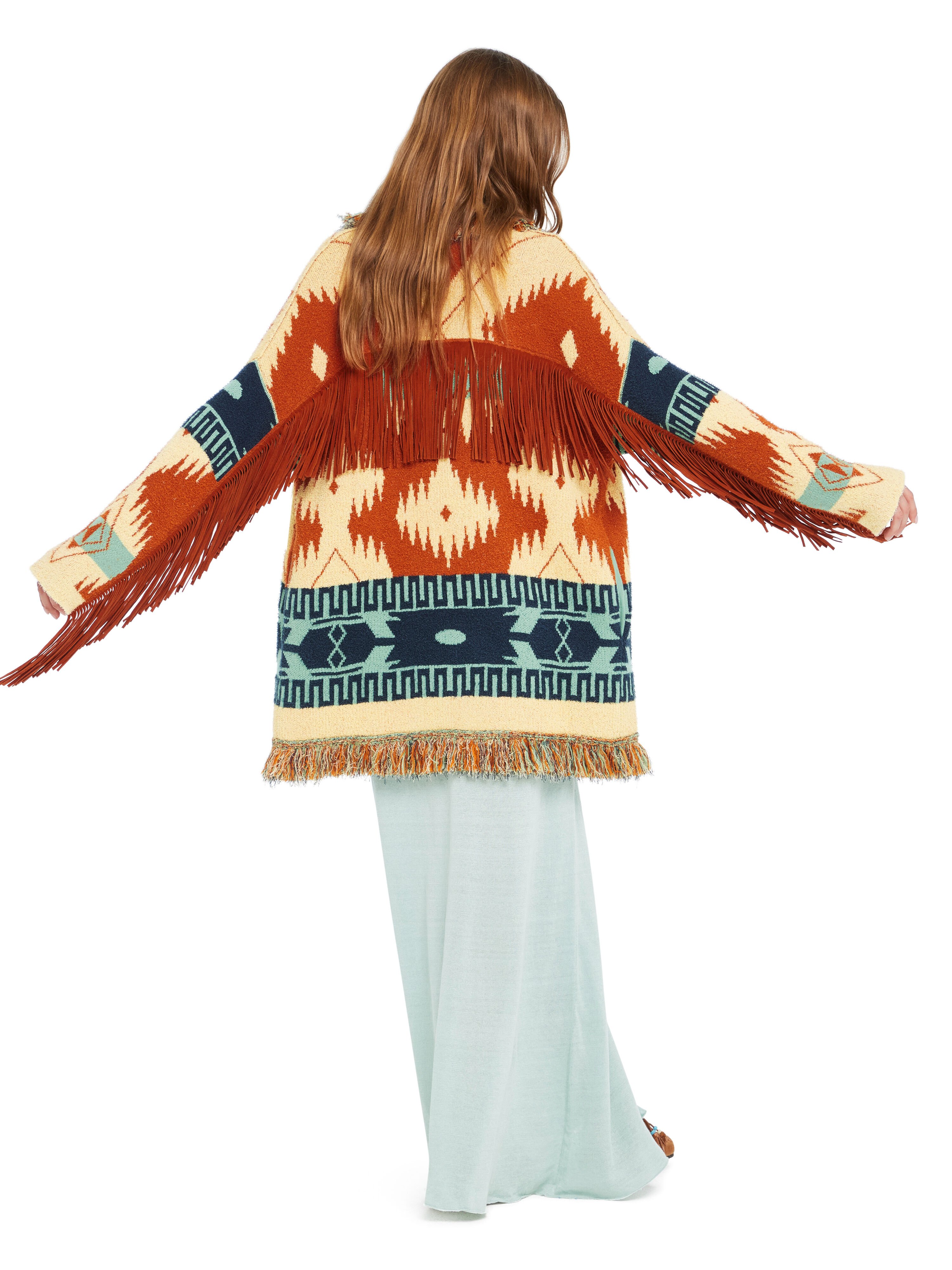 Alanui Golden Dusk Cardigan Sunrise-Sunlight LWHB064R26KNI005