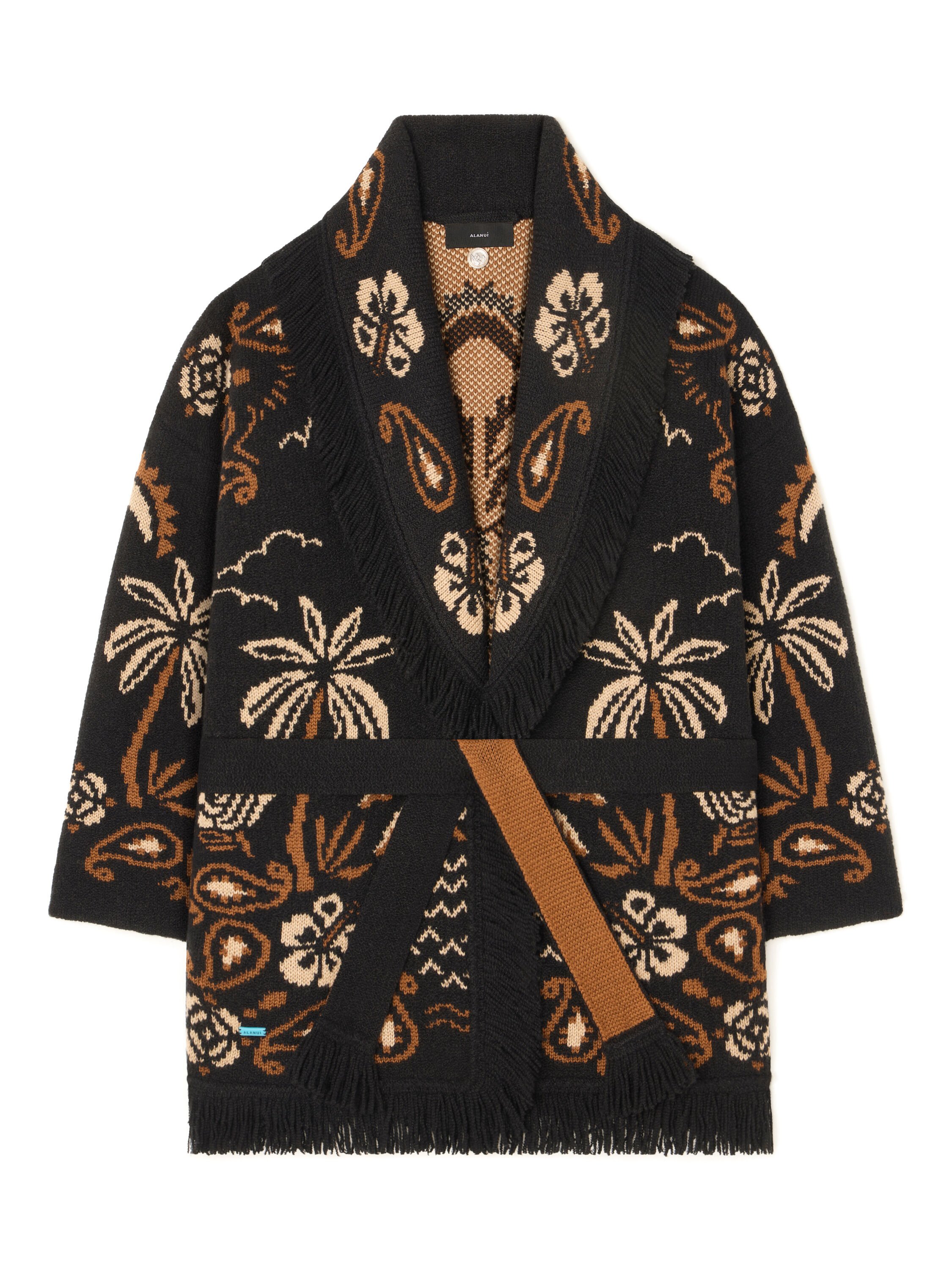 Alanui Glimpse Of Eden Cardigan Black-Dakar LWHB064E25KNI00C