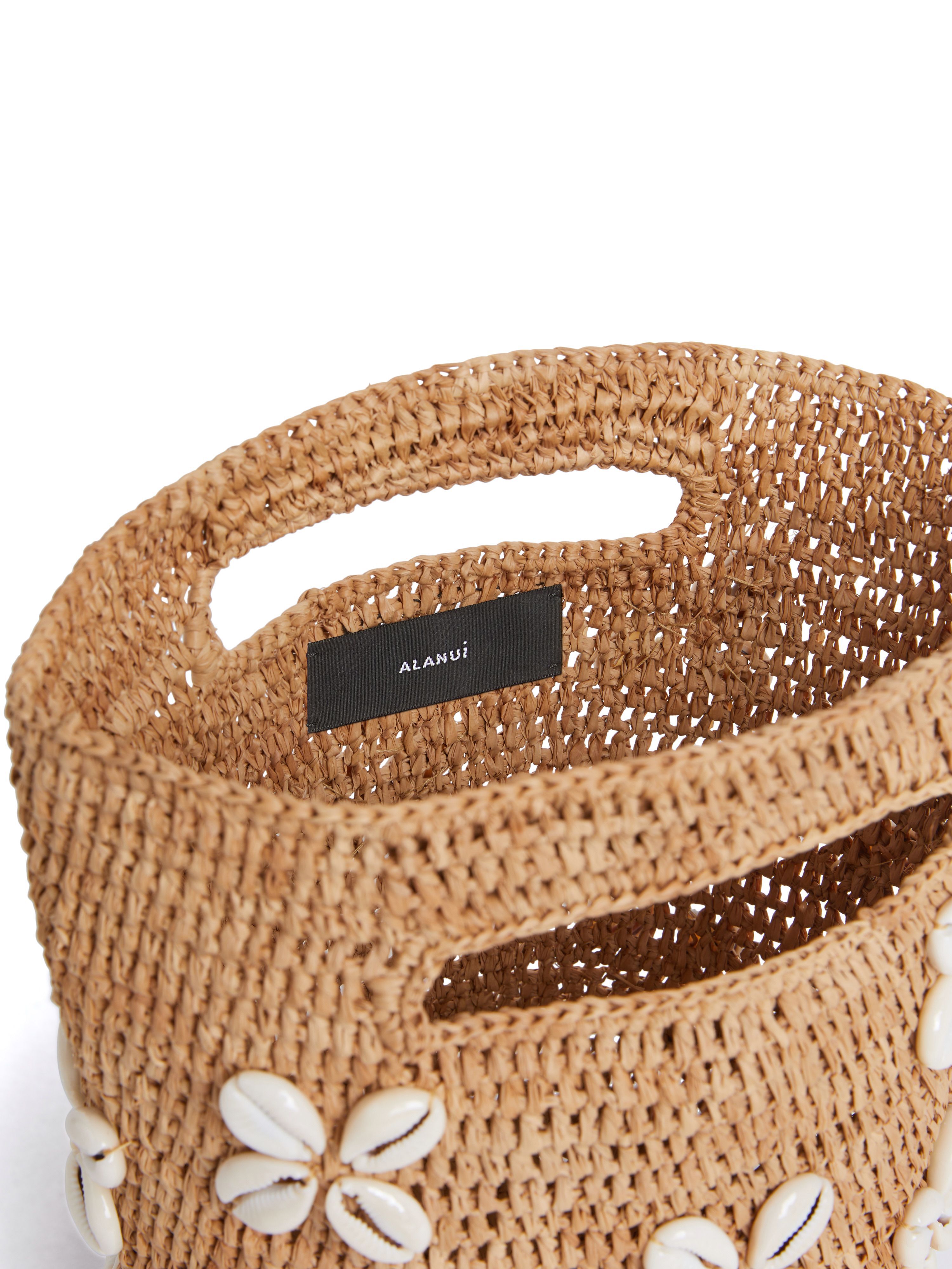Alanui Ocean Dream Mini Bucket Bag Natural LWMY004R25MAT001