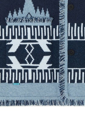 Alanui Icon Jacquard Cardigan Midnight-Denim