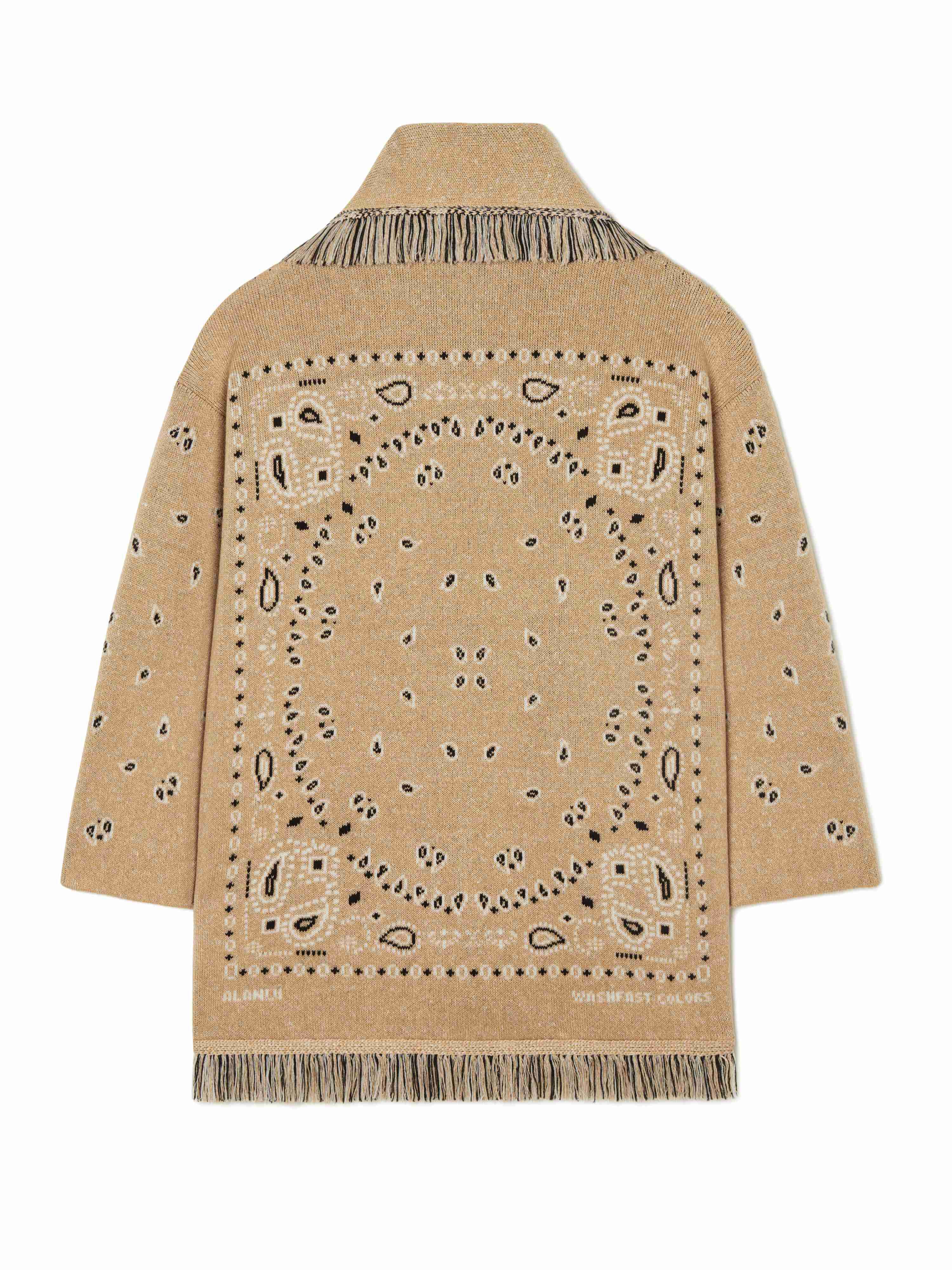 Alanui Bandana Jacquard Cardigan Honeycomb-Multicolor LWHB064S23KNI007