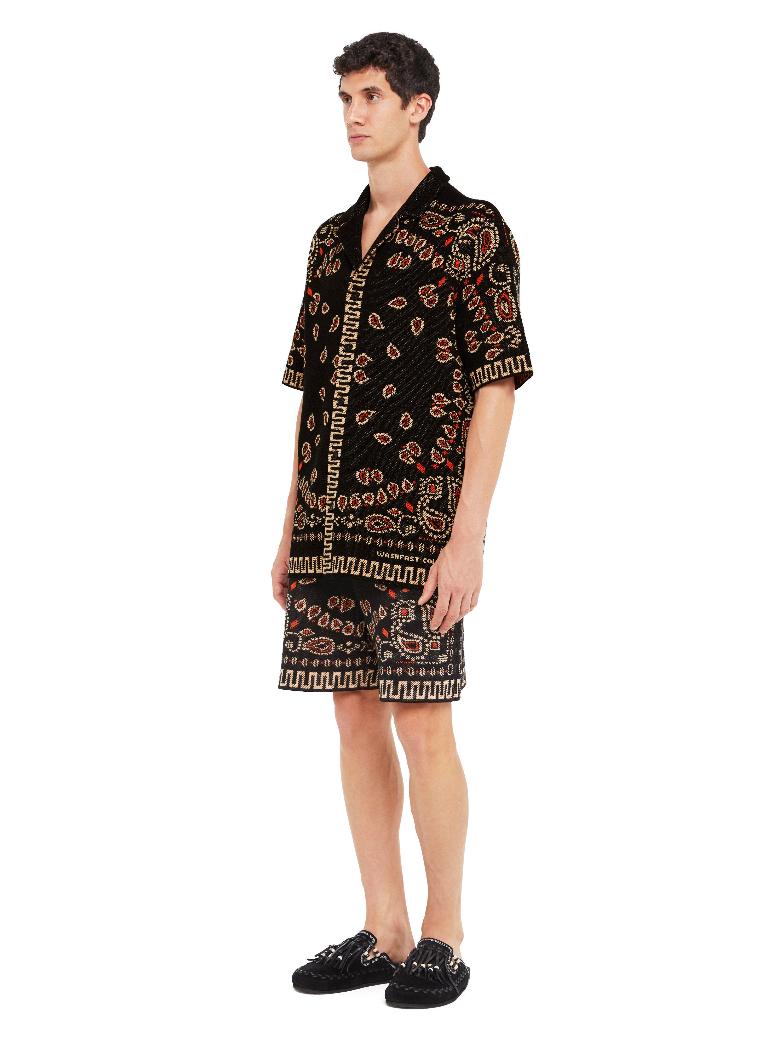 Alanui Cotton Piquet Bandana Shirt Black-Furnace LMHY001R25KNI001
