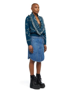 Alanui Bandana Jacquard Cardi-Bomber Arbour-Multicolor