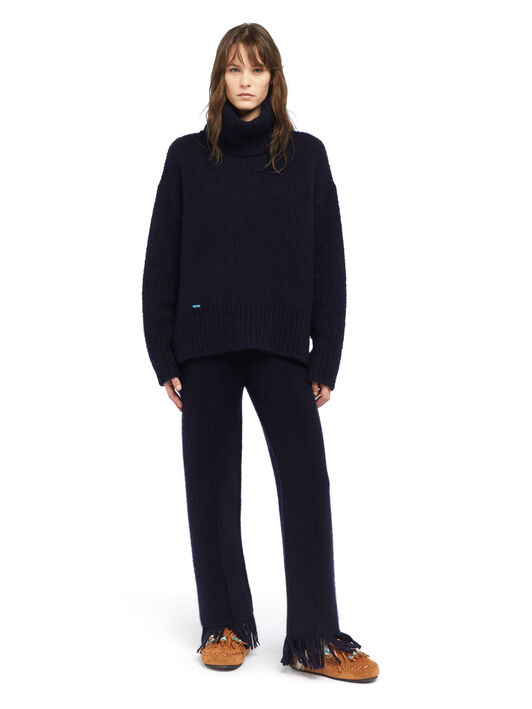 Alanui Alanui Finest Turtleneck Midnight Blue LWHF008E25KNI001