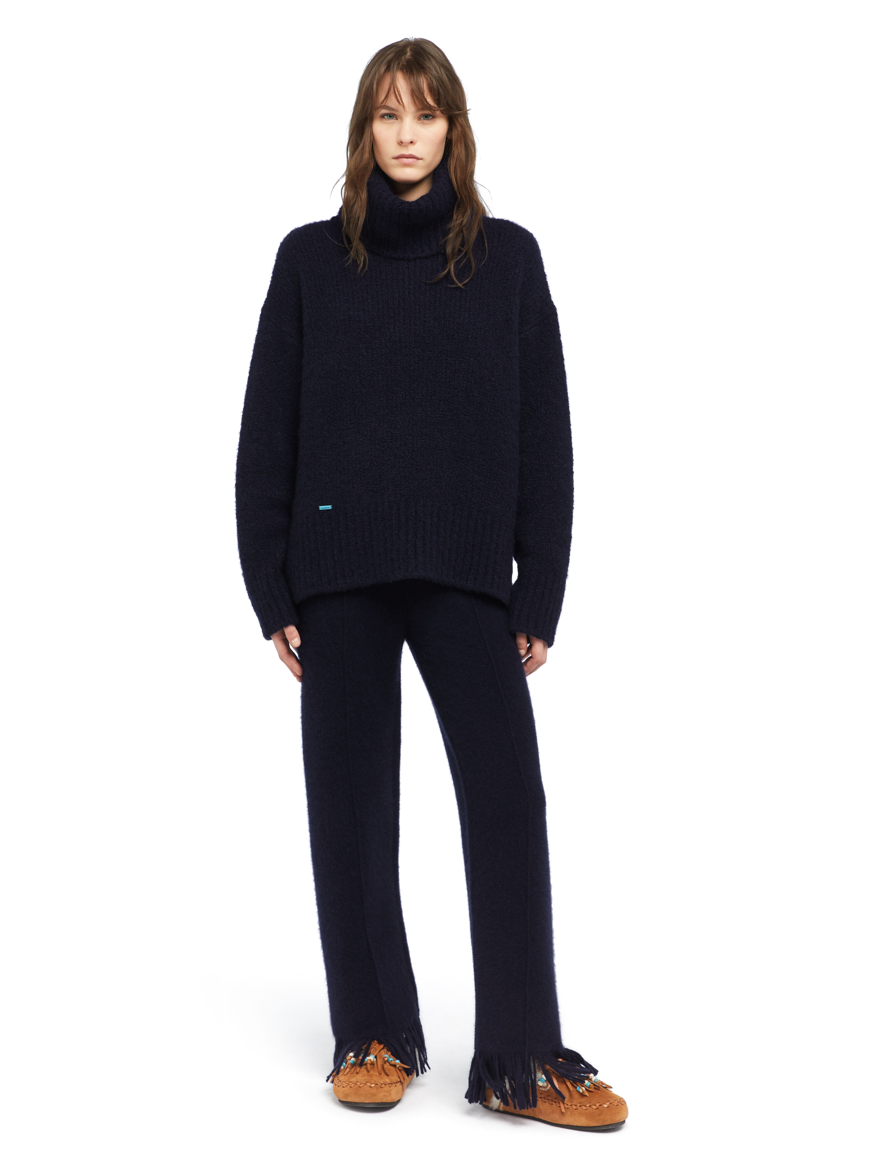 Alanui Alanui Finest Turtleneck Midnight Blue LWHF008E25KNI001