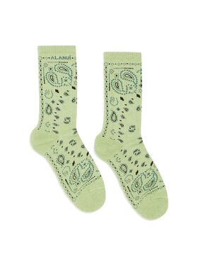 Alanui Bandana Socks Jade LMRA004R24KNI001