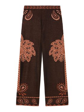 Alanui Wild Wonder Foulard Pants Terracotta-Peach LWHG016R25KNI002