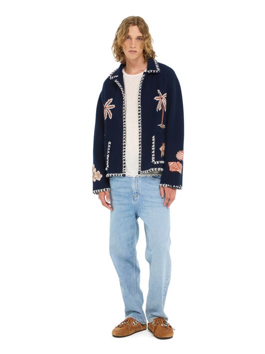 Alanui Remember Me Jacket Deep Blue LMHQ002R26KNI001 Alanui Remember Me Jacket Deep Blue LMHQ002R26KNI001