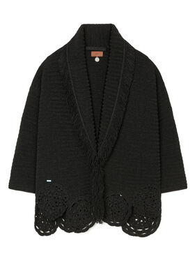 Alanui Island Memories Cardigan Black LWHB064R26KNI011