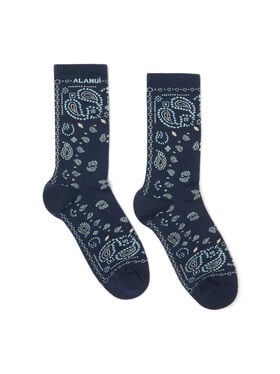 Alanui Bandana Socks Black LMRA004R26KNI001
