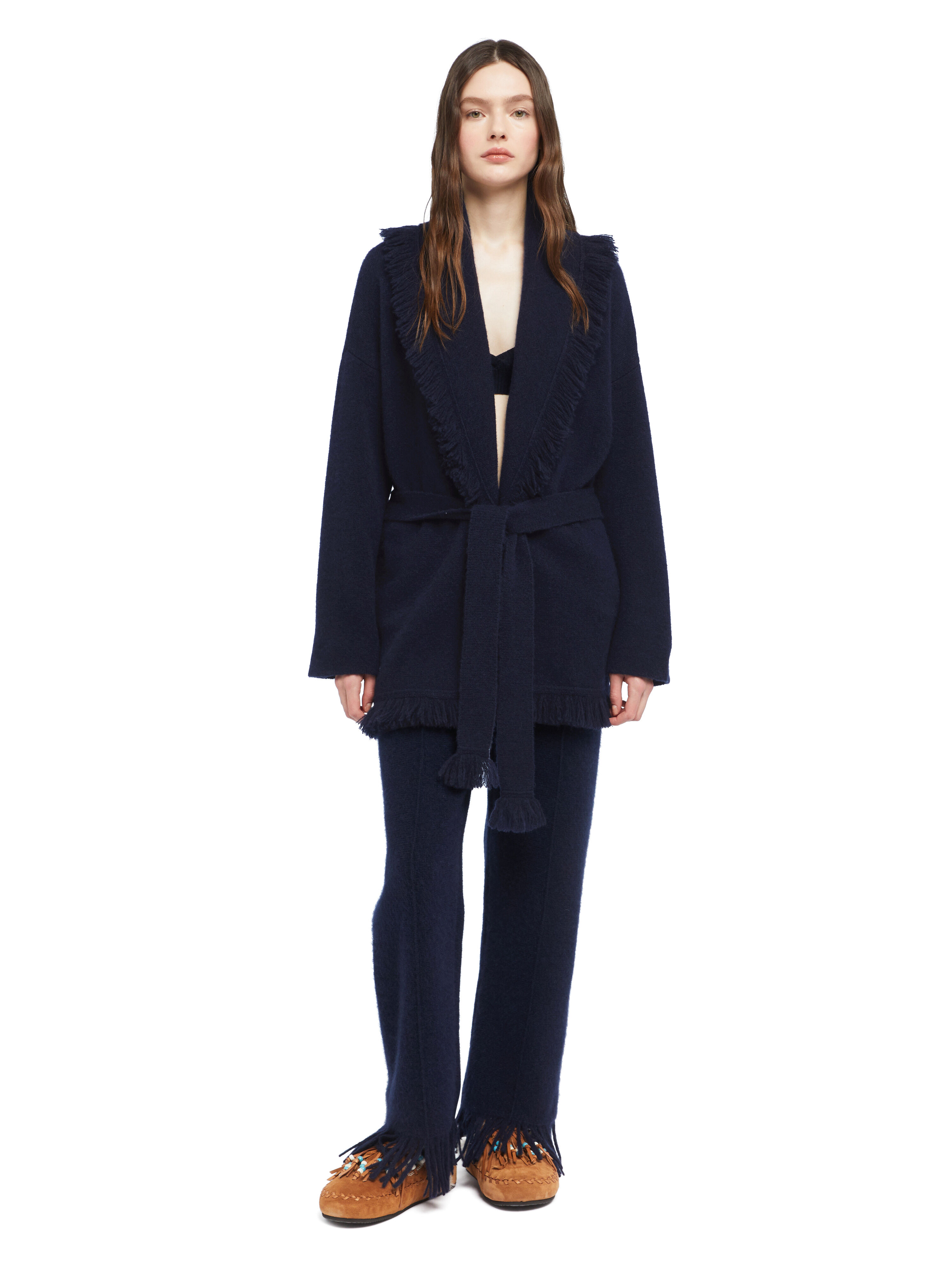 Alanui Alanui Finest Cardigan Midnight Blue LWHB064E25KNI00E