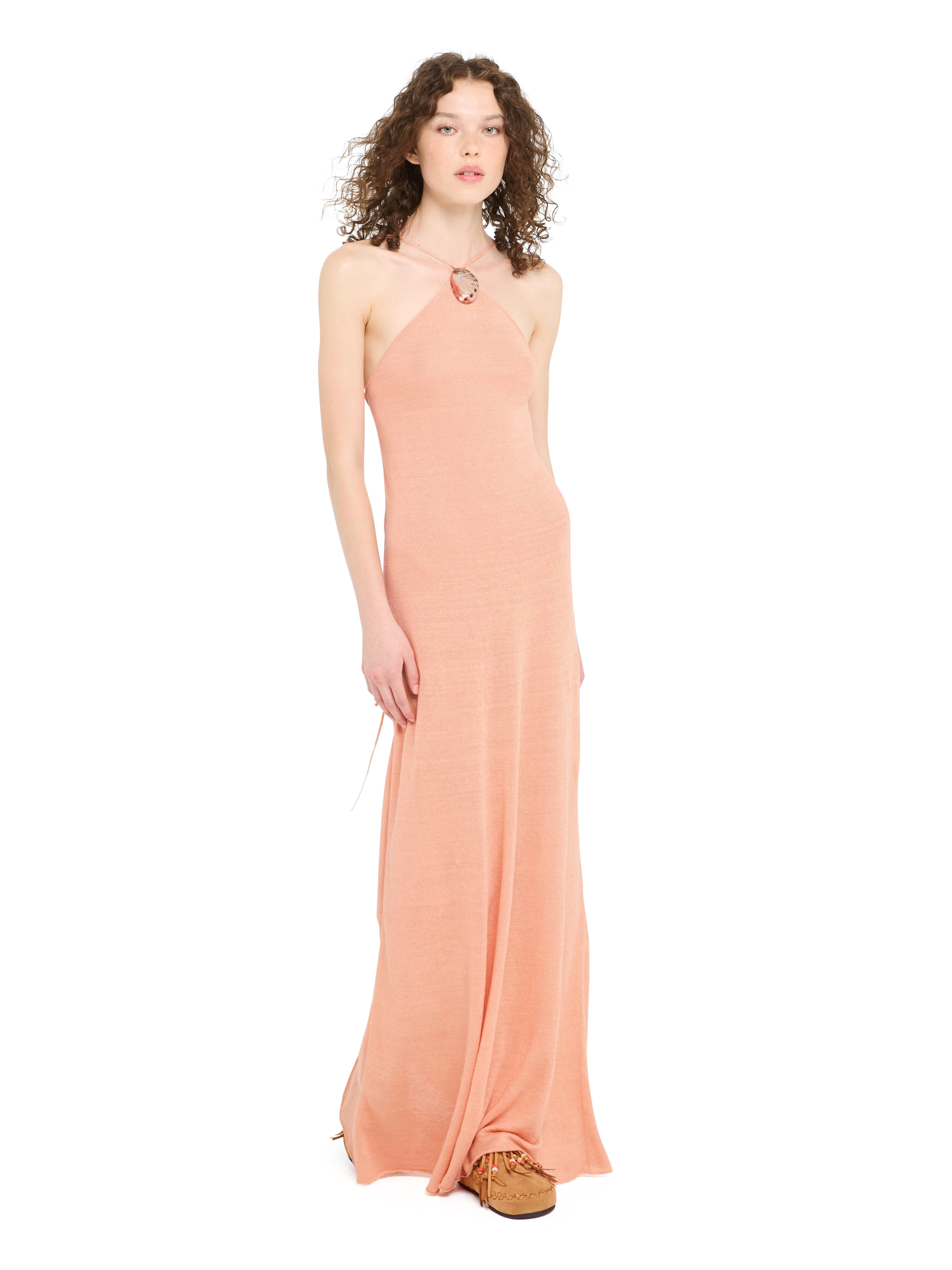 Alanui Mermaid Inside Halter Neck Dress Calendula LWHI062R26KNI001 Alanui Mermaid Inside Halter Neck Dress Calendula LWHI062R26KNI001