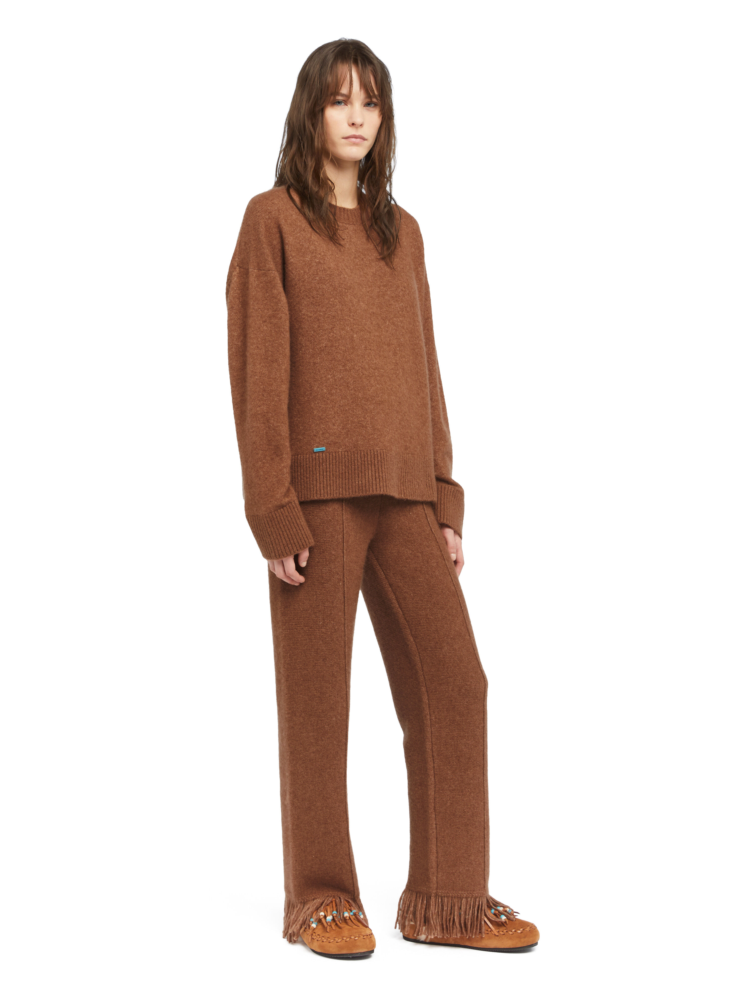 Alanui Alanui Finest Sweater Luli Brown LWHE067E25KNI001