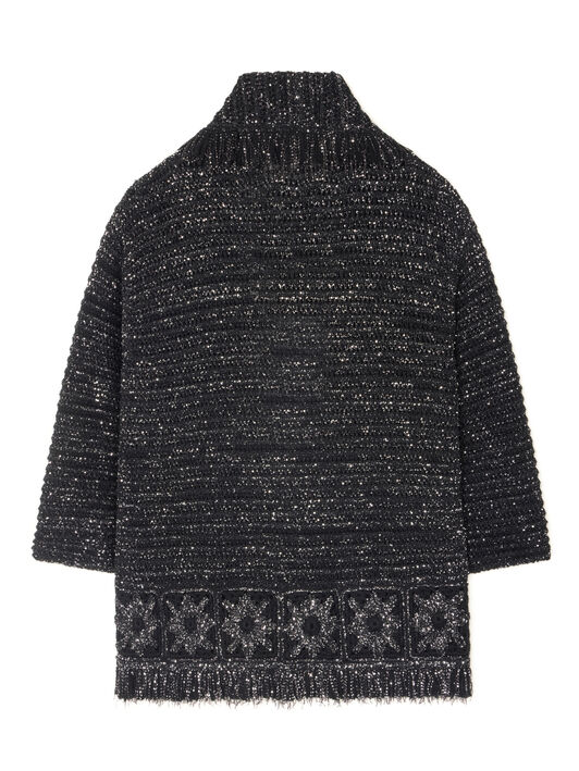 Alanui City Lights Cardigan Black-Silver LWHB064E25KNI006