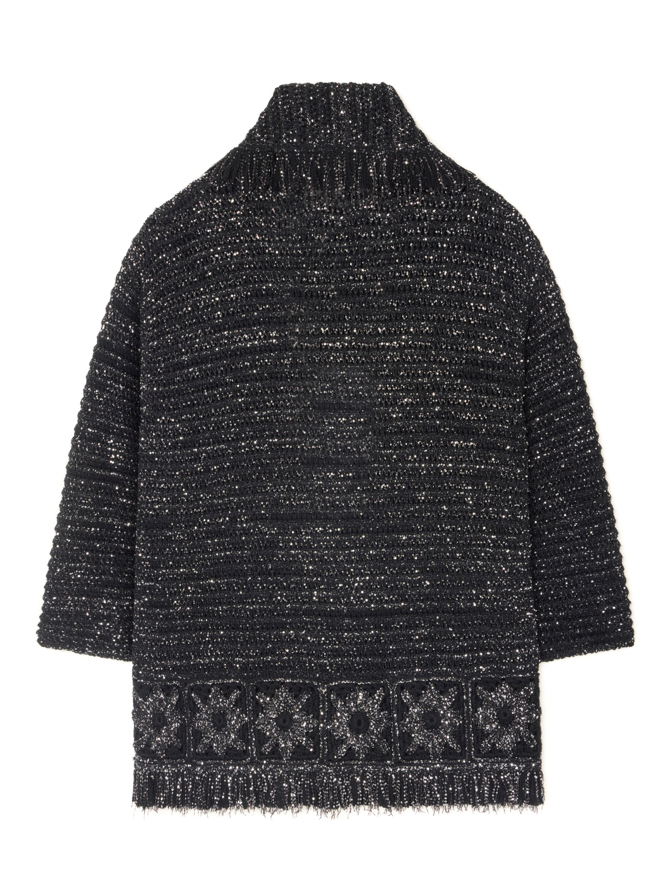 Alanui City Lights Cardigan Black-Silver LWHB064E25KNI006