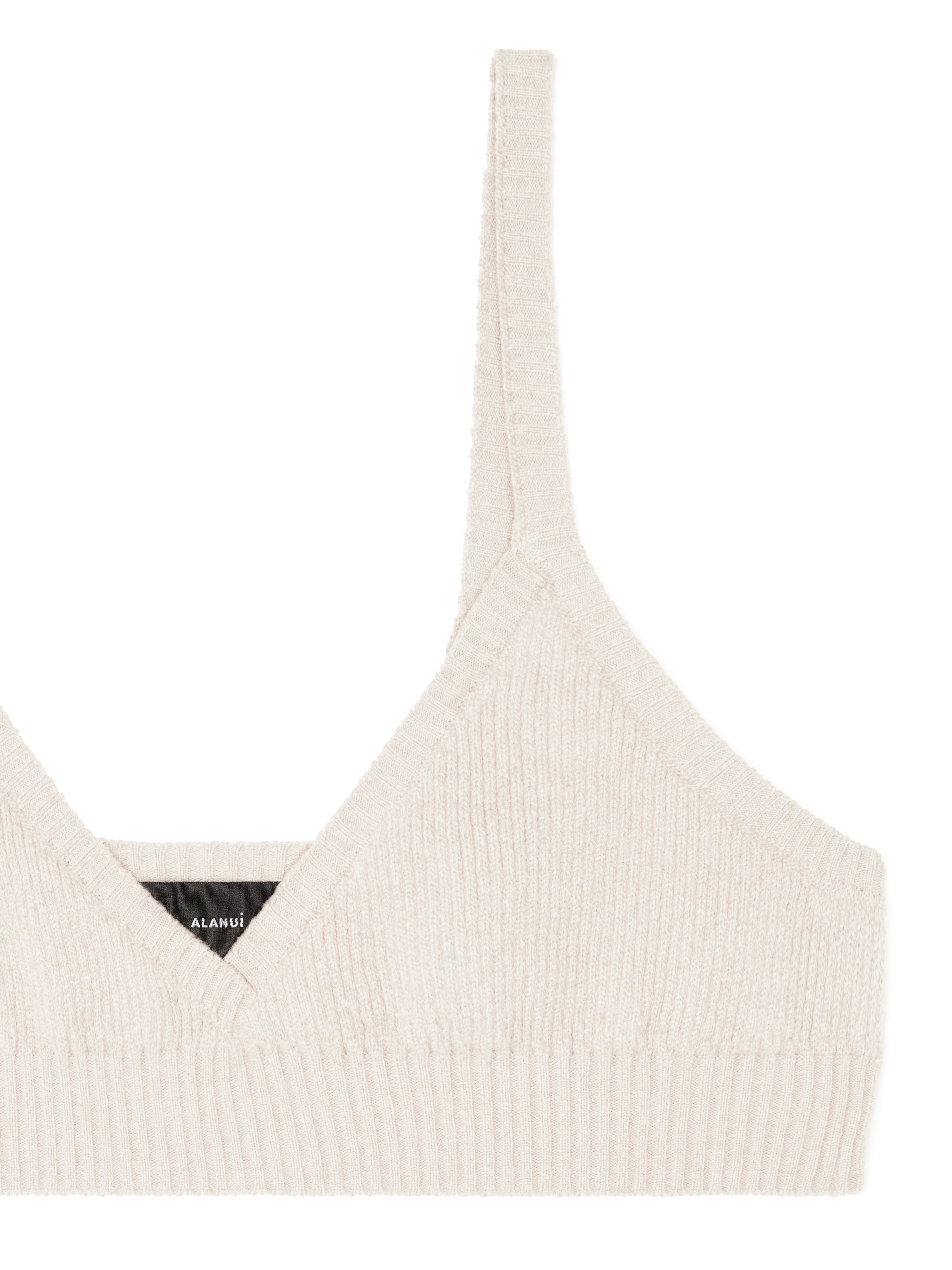 Alanui Cashmere Bralette White LWHR005E24KNI001