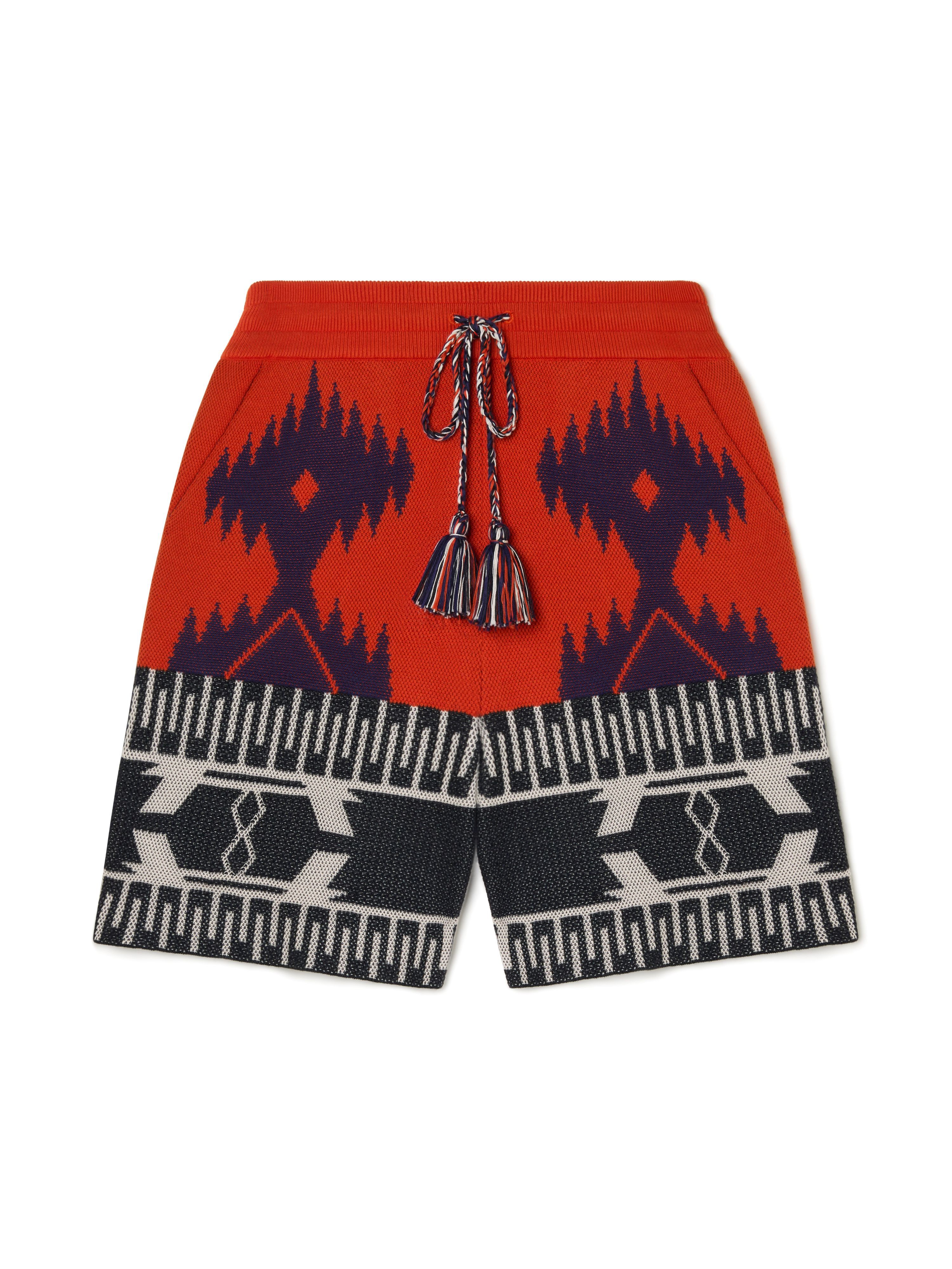Alanui Cotton Piquet Icon Bermuda Furnace-Indigo LMHM003R25KNI002
