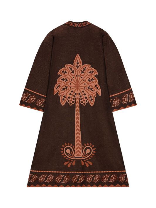 Alanui Wild Wonder Foulard Kimono Black-Terracotta LWHC001R25KNI001