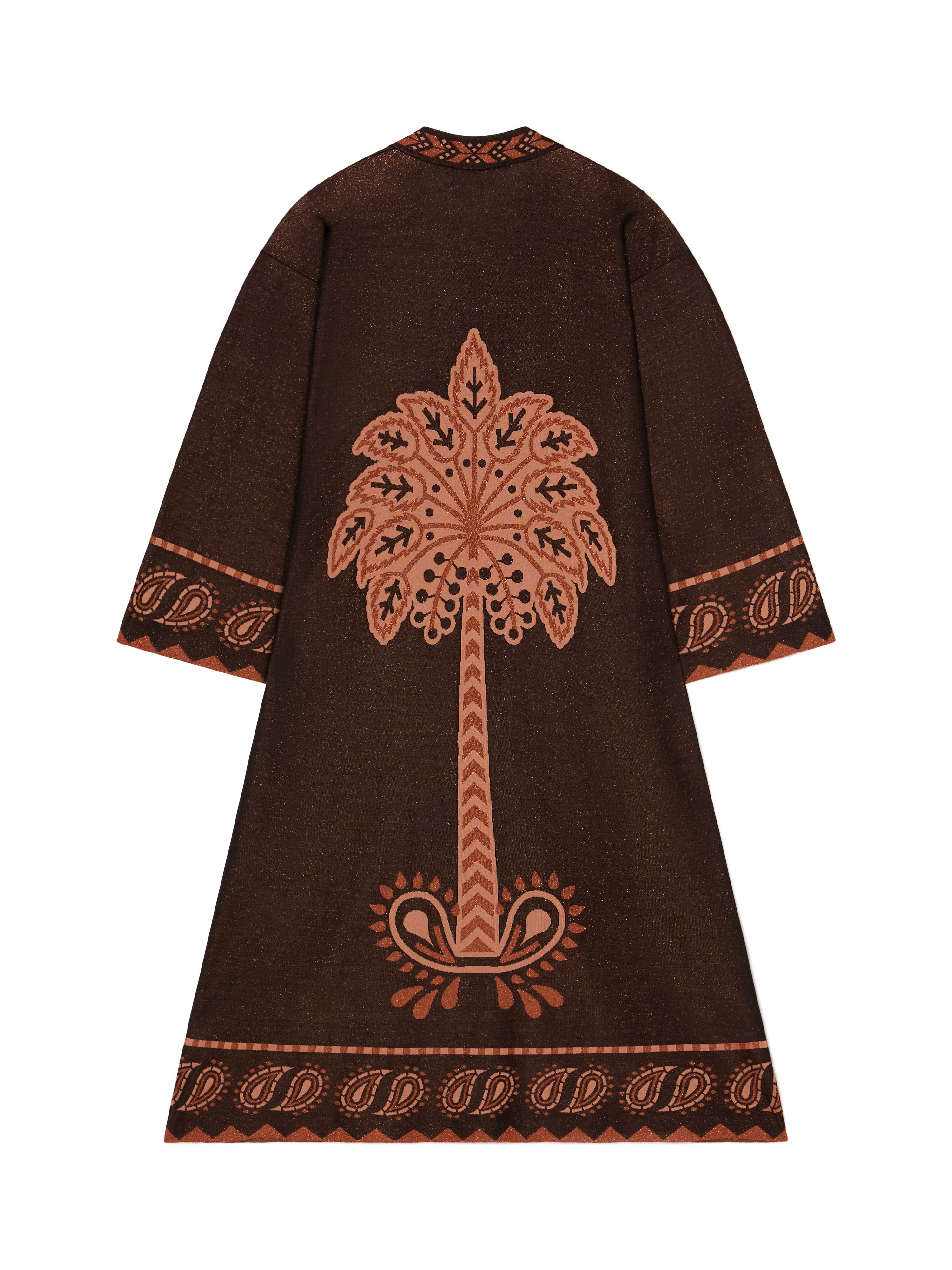 Alanui Wild Wonder Foulard Kimono Black-Terracotta LWHC001R25KNI001