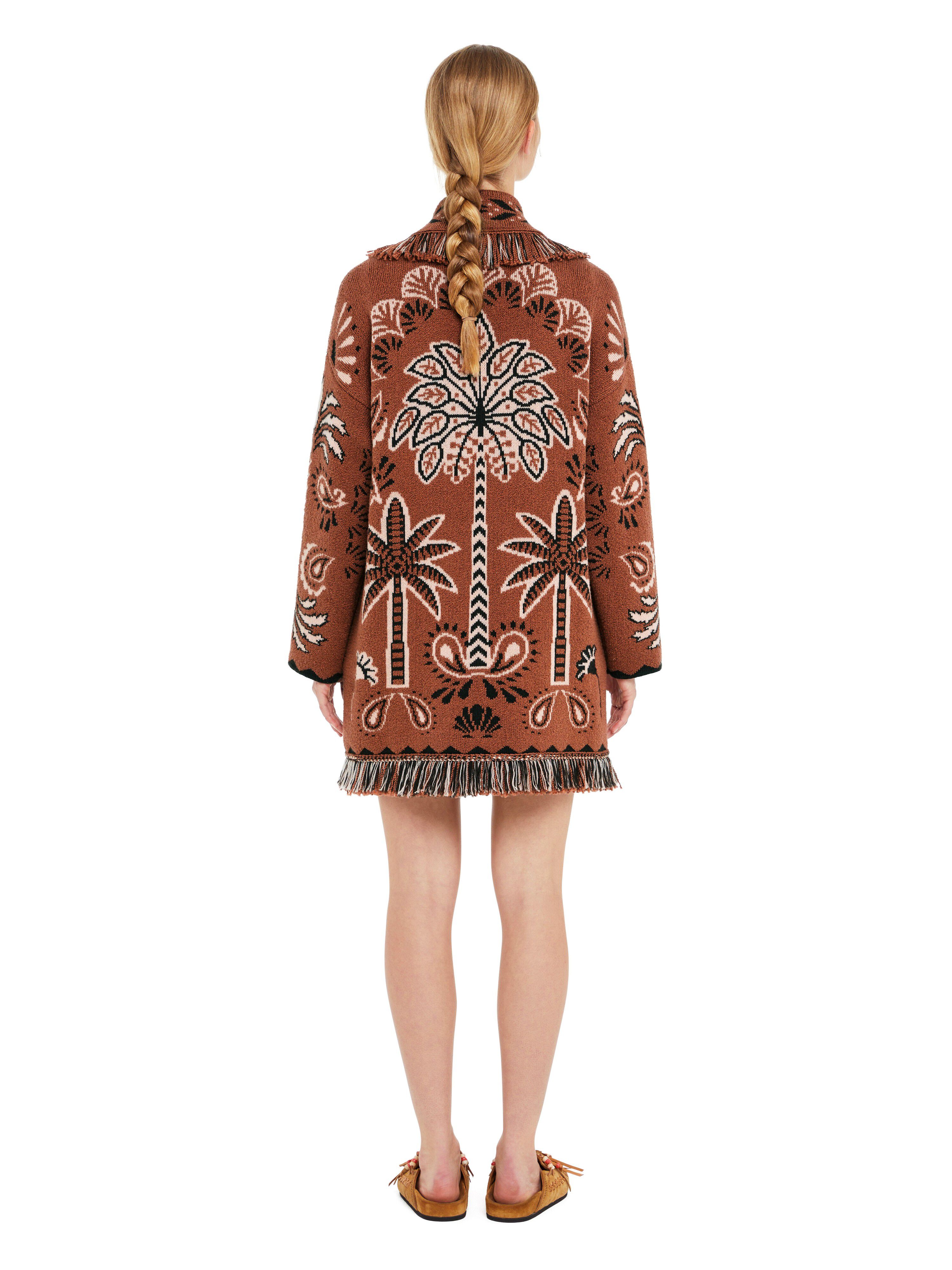 Alanui Wild Wonder Foulard Cardigan Terracotta-Peach LWHB064R25KNI005