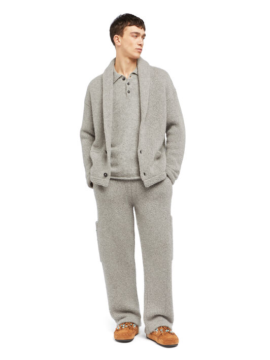 Alanui Alanui Finest Cardigan Coco Grey LMHB037E25KNI001 Alanui Alanui Finest Cardigan Coco Grey LMHB037E25KNI001