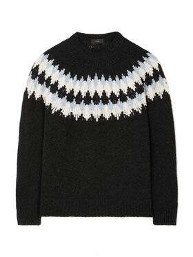 Alanui Sweet Winter Sweater Midnight-Chalk LMHE016E25KNI001
