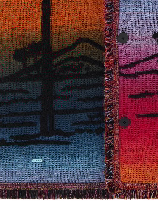 Alanui Sunset Stories Cardigan Black-Multicolor LMHB039R26KNI002 Alanui Sunset Stories Cardigan Black-Multicolor LMHB039R26KNI002