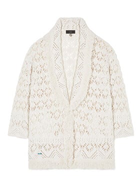 Alanui Lagoon Romance Cardigan White Pearl LWHB064R26KNI024