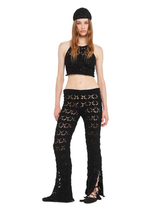 Alanui Lagoon Romance Top Black LWHT010R26KNI001