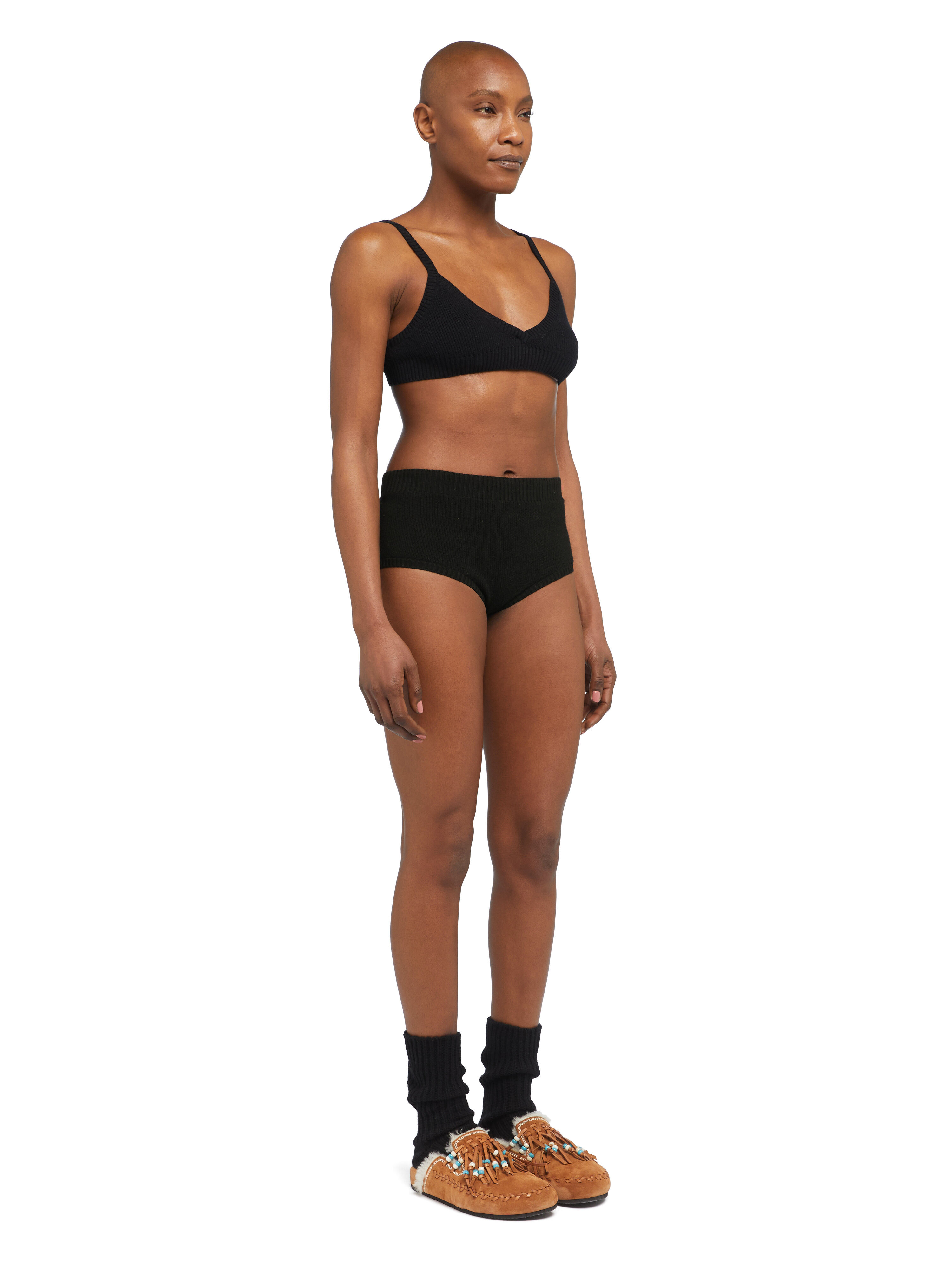 Alanui Cashmere Culotte Black LWHM020E25KNI001