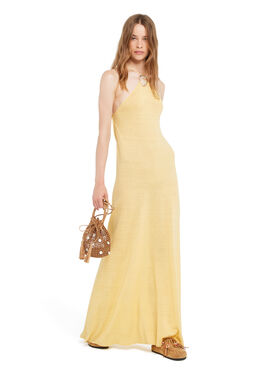 Alanui Mermaid Inside Halter Neck Dress Sunlight LWHI062R26KNI001