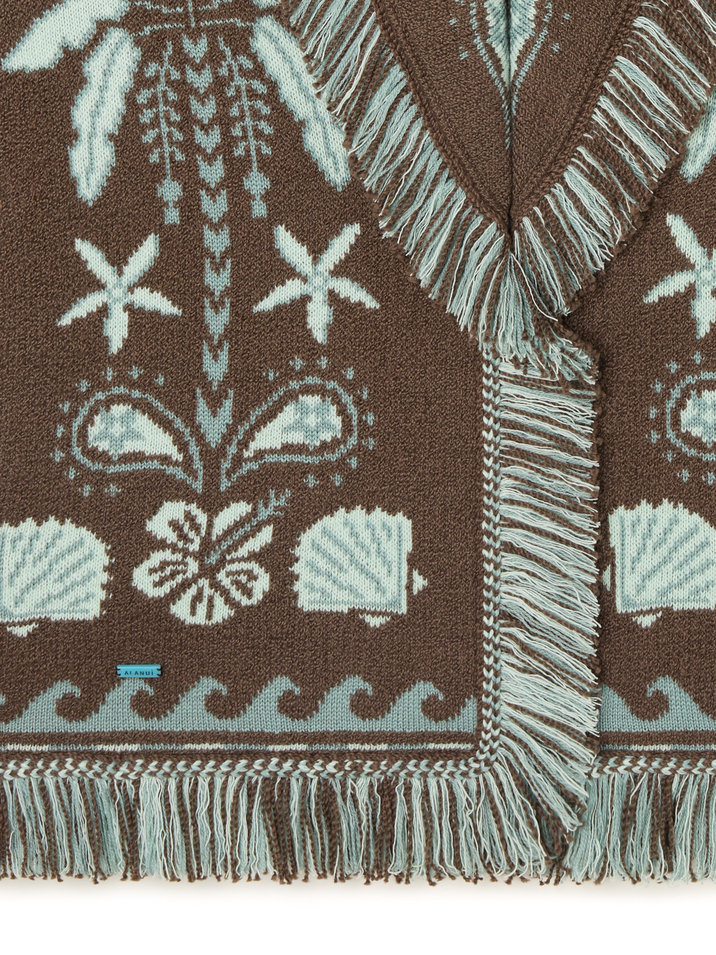 Alanui Echoes Of The Island Cardigan Sandal Wood-Wave LWHB064R26KNI003