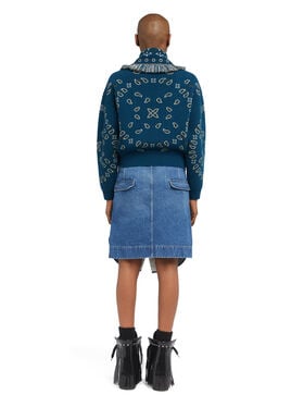 Alanui Bandana Jacquard Cardi-Bomber Arbour-Multicolor