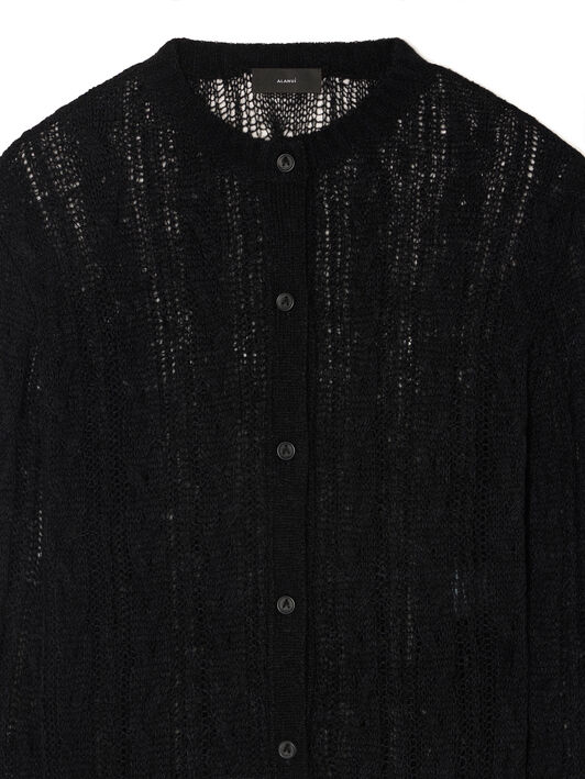 Alanui Desert Drift Cardigan Black LWHB085E25KNI001