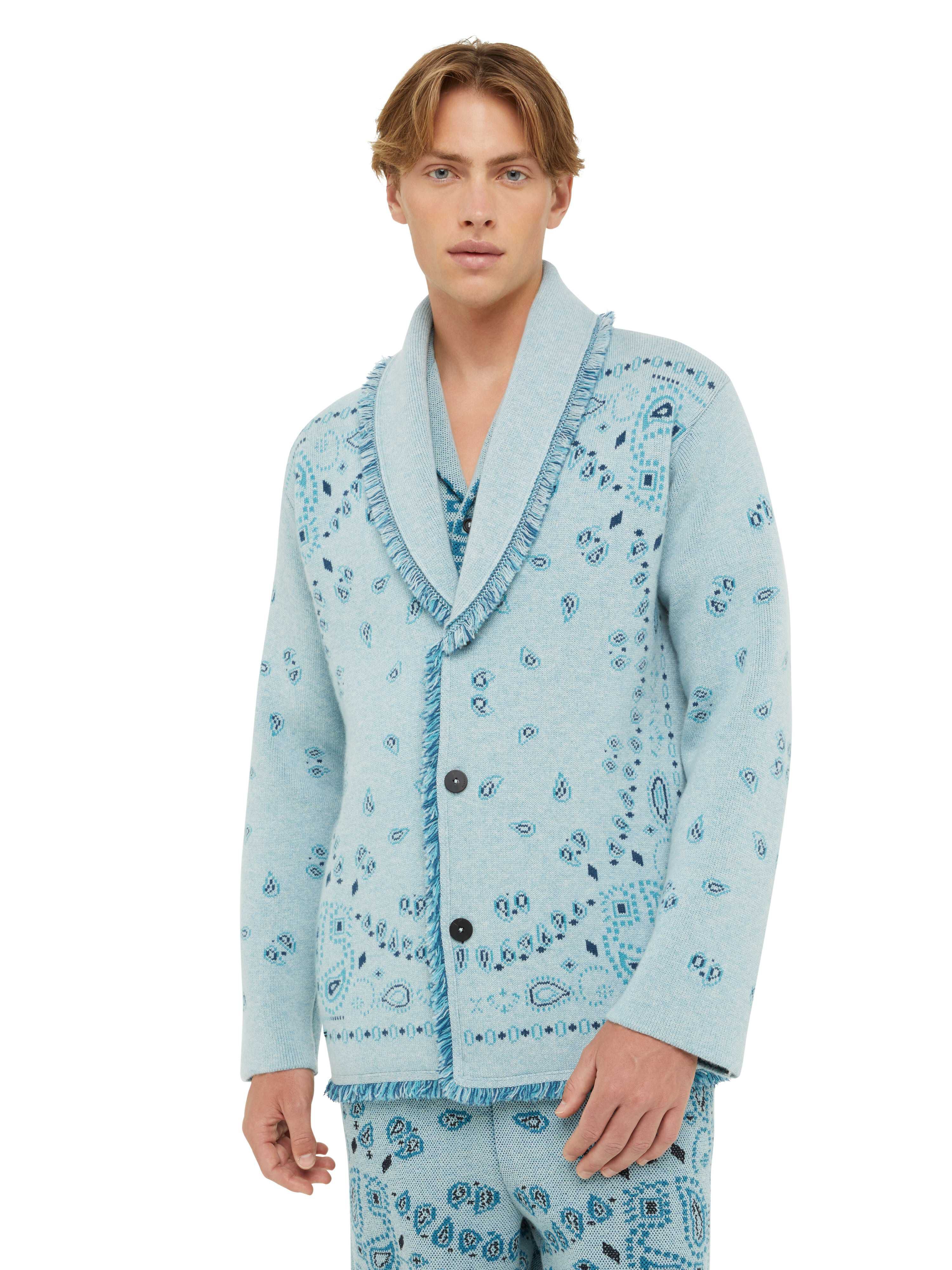 Alanui Bandana Jacquard Cardigan Dusk LMHB039R24KNI001