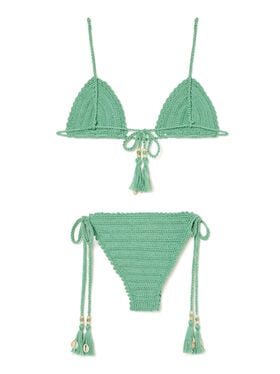 Alanui Sea Nomad Crochet Bikini Acquamarine