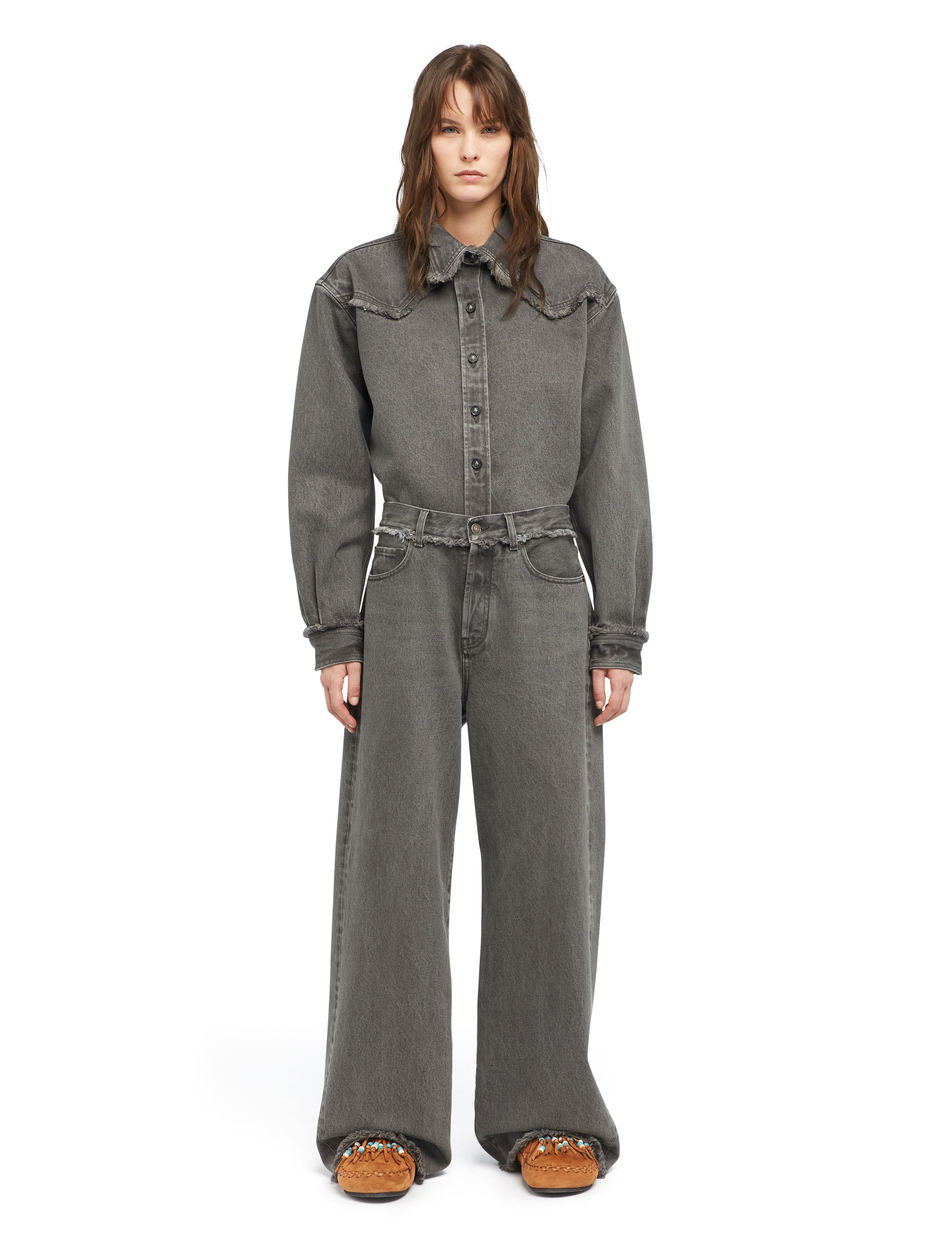 Alanui Free Horizons Relaxed Denim Pants Ardesia LWYA01AE25DEN001