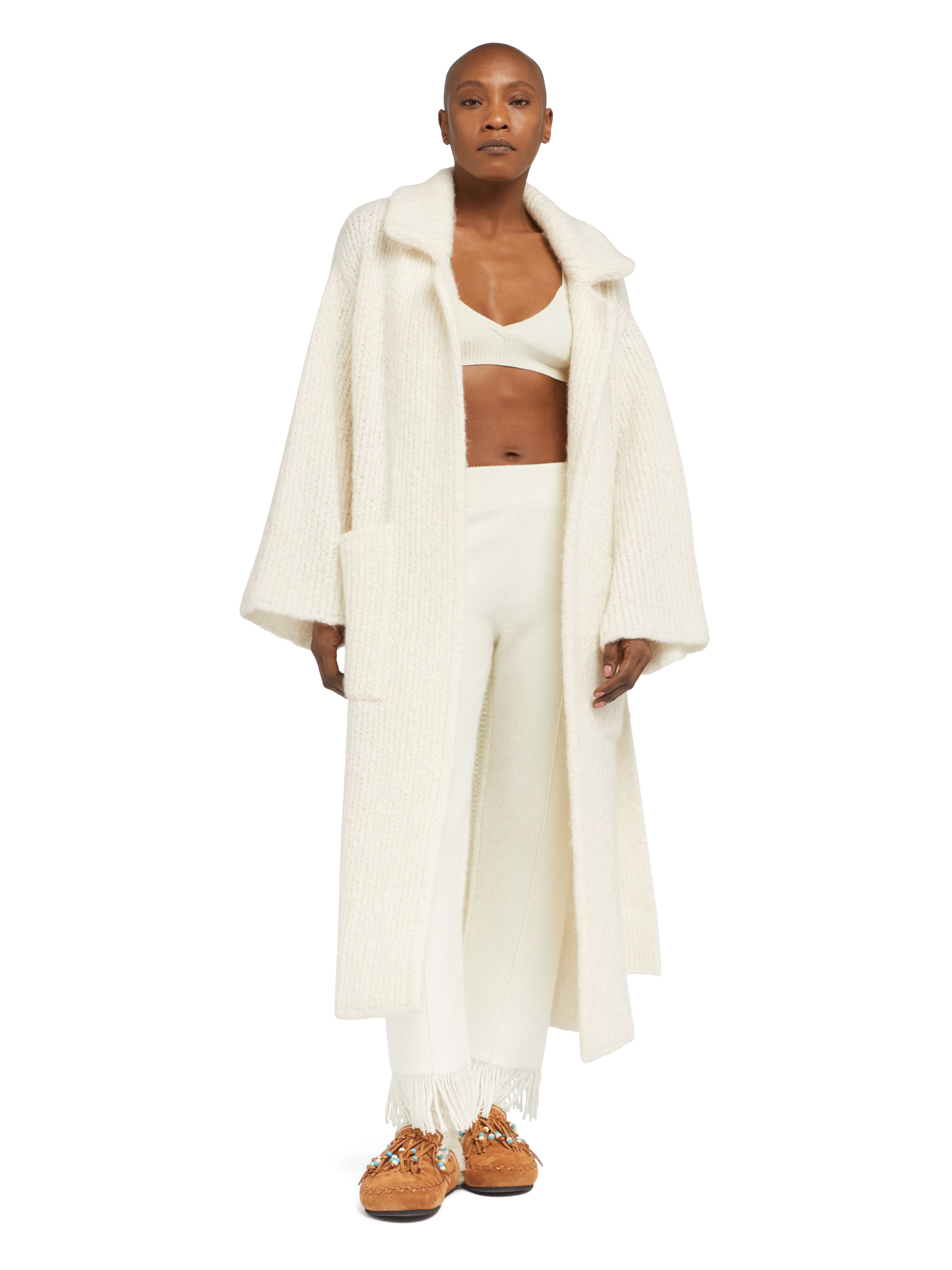 Alanui Alanui Finest Coat White LWHQ013E25KNI001