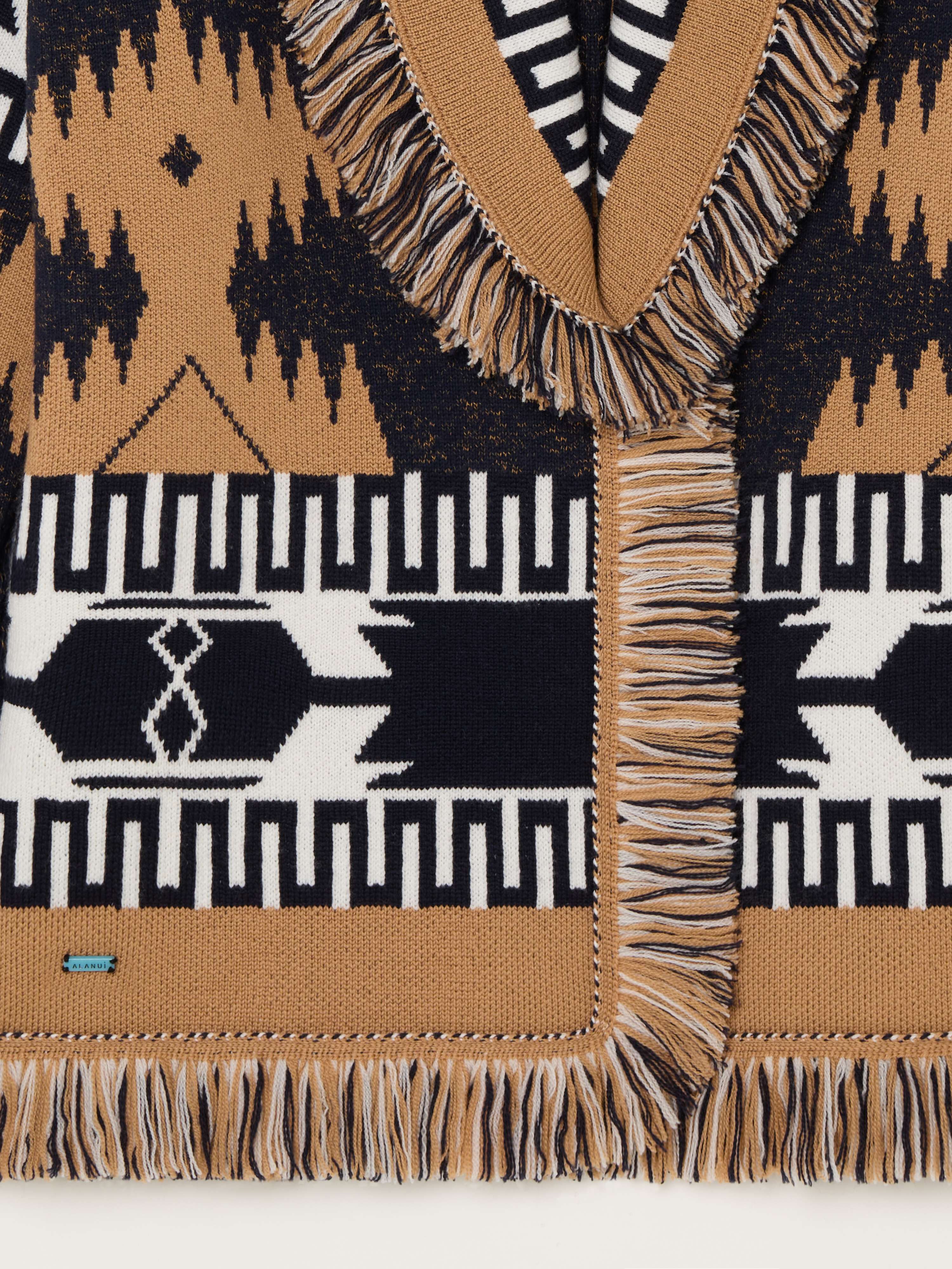 Alanui African Vibes Cardigan Deep Blue-Sand LWHB064R25KNI007
