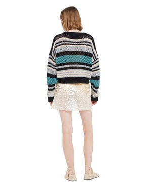 Alanui Ocean Stripes Sweater Black-Teal