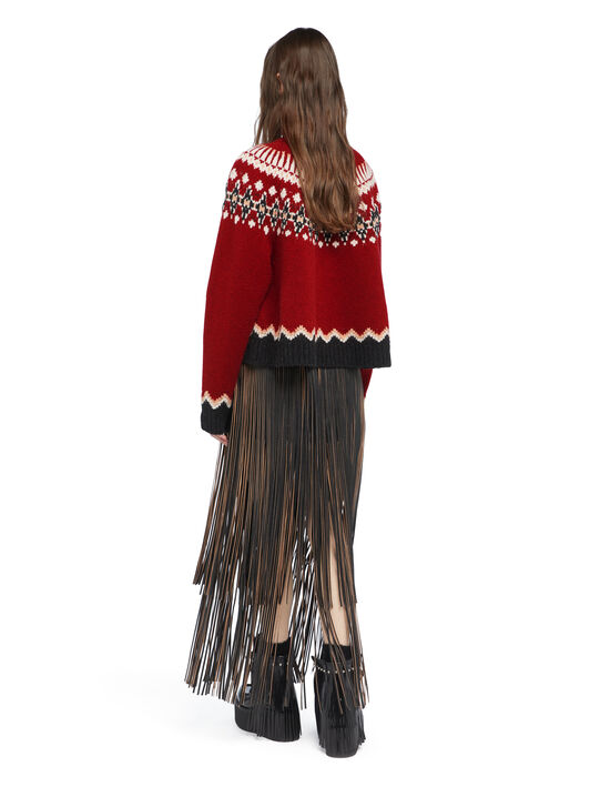 Alanui Sweet Winter Turtleneck Ruby-Multicolor LWHF001E25KNI001