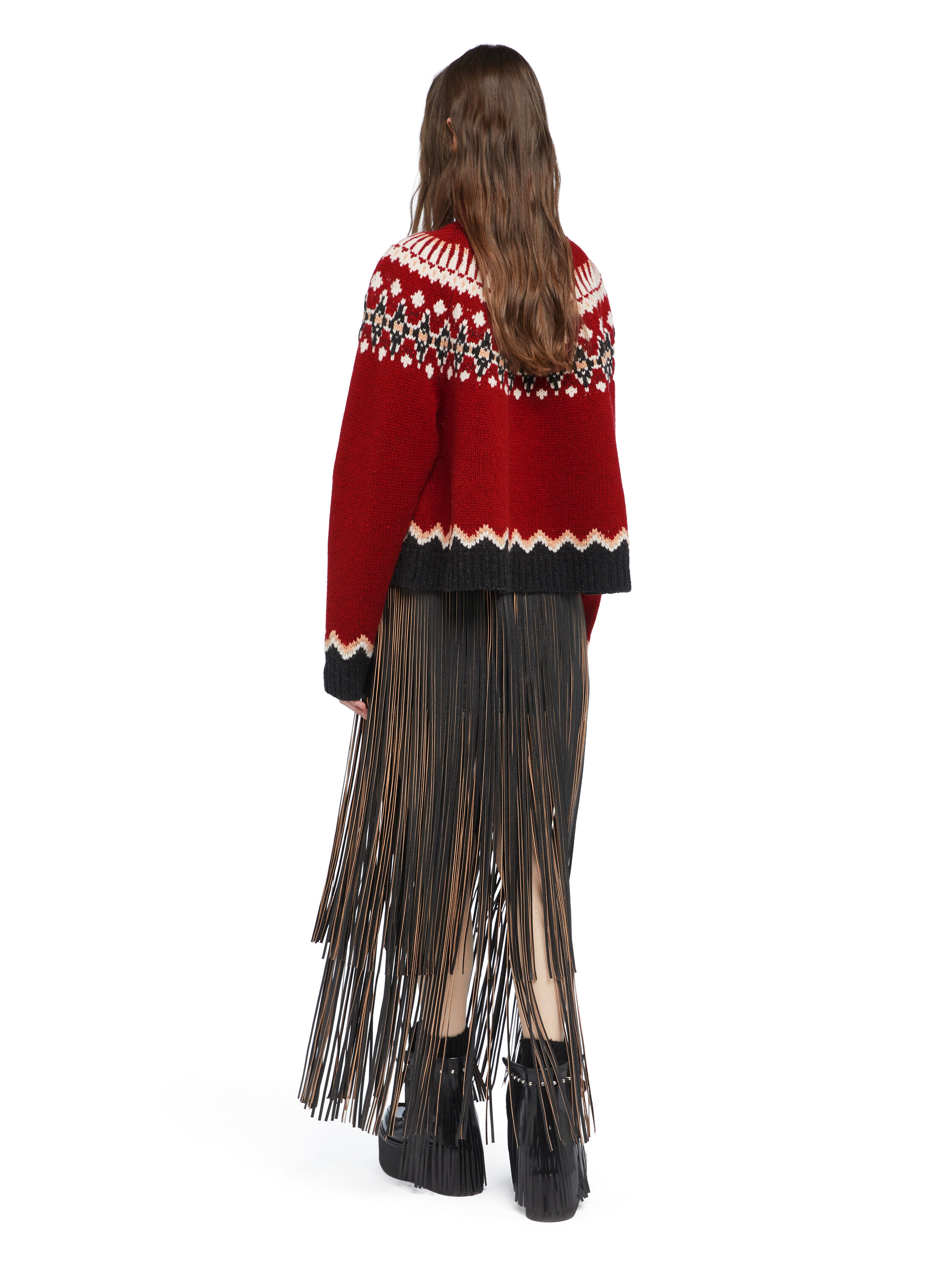 Alanui Sweet Winter Turtleneck Ruby-Multicolor LWHF001E25KNI001