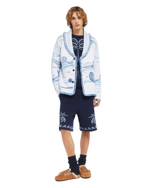 Alanui Silent Rider Cardigan Chalk-Bluebell LMHB038E25KNI002
