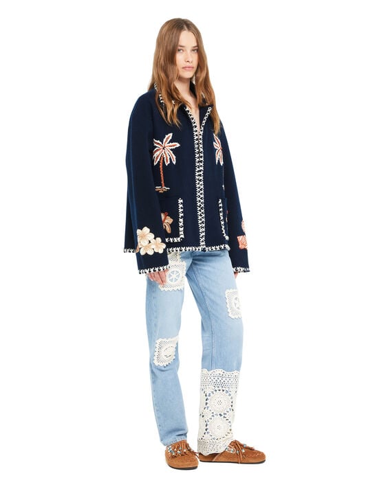 Alanui Remember Me Jacket Deep Blue LWHQ01BR26KNI001