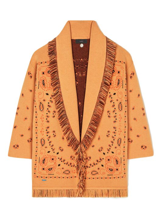Alanui Bandana Jacquard Cardigan Chalk LWHB064R24KNI002