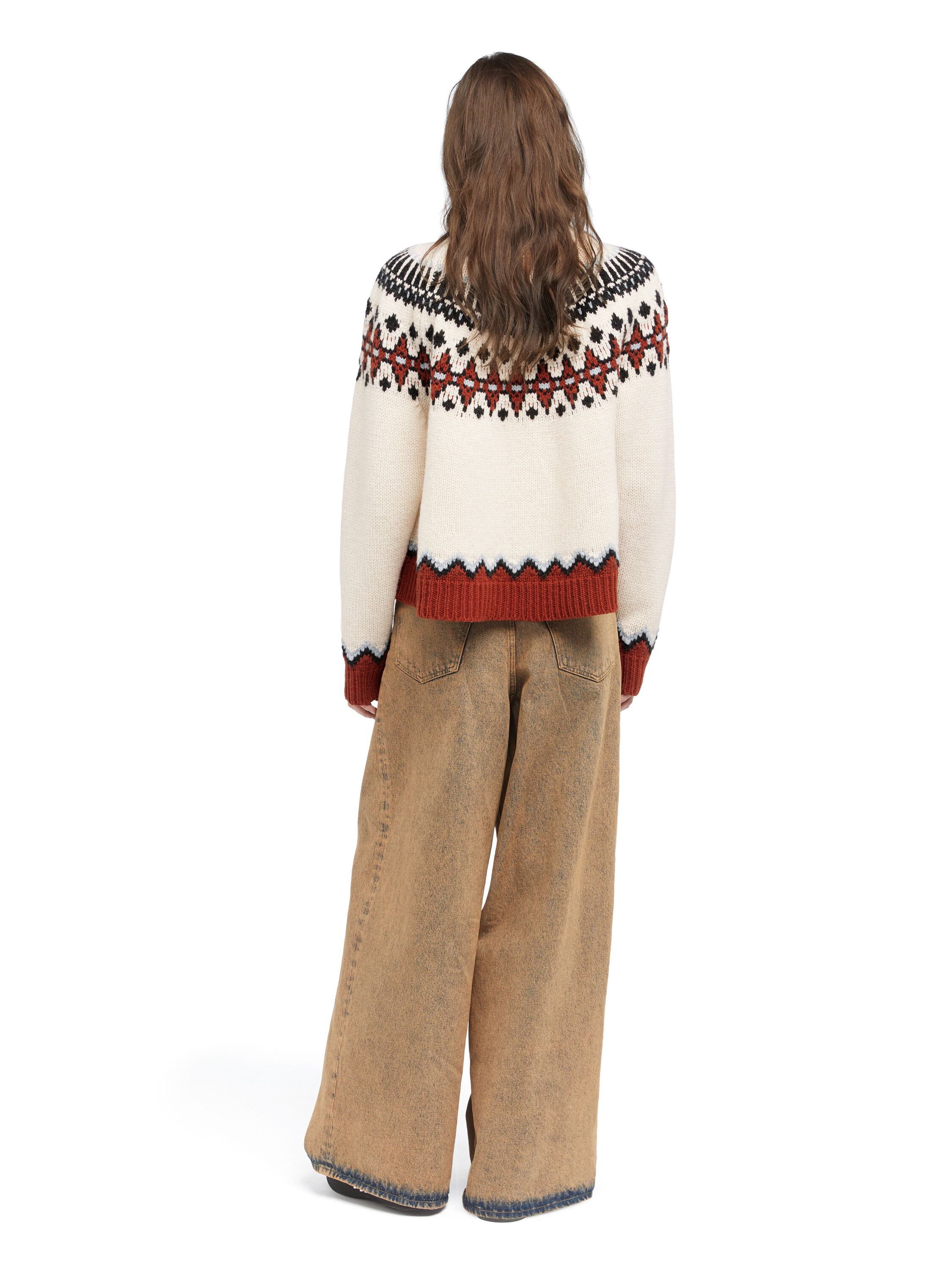 Alanui Sweet Winter Sweater Brick-Multicolor LWHE061E25KNI001